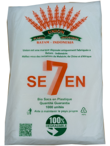 Union biodegradable plastic bag packaging Batam Indonesia